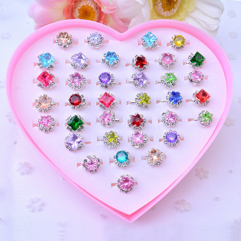 36Pcs Cute Rings For Girls