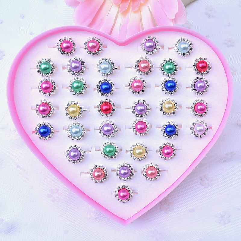 36Pcs Cute Rings For Girls