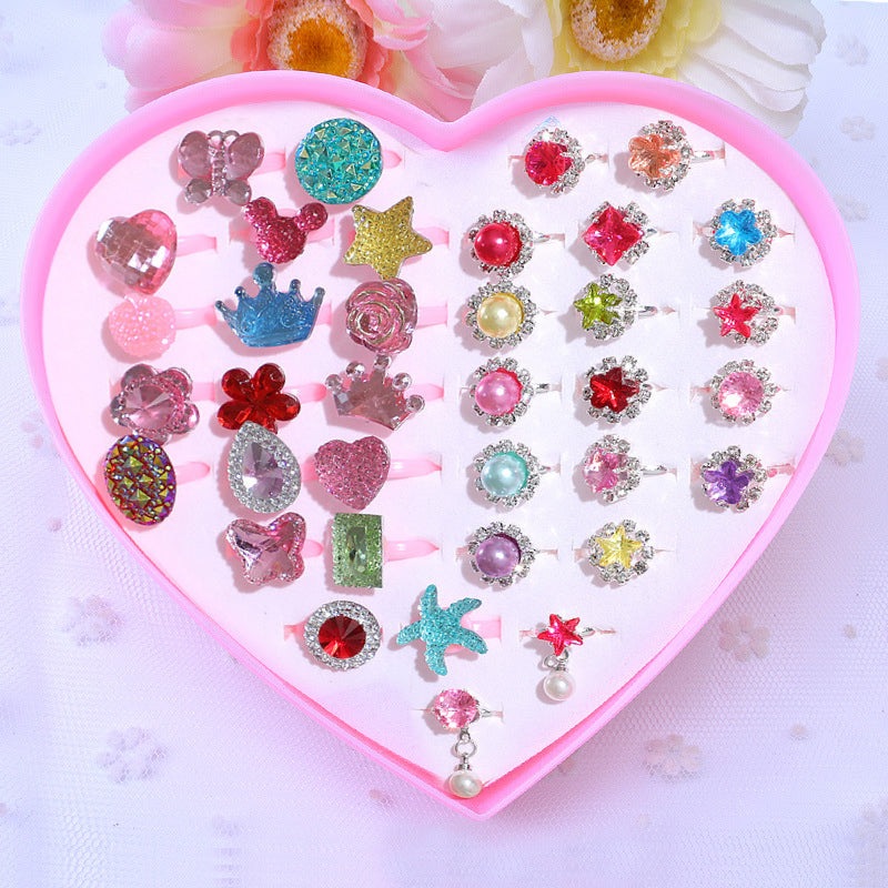 36Pcs Cute Rings For Girls