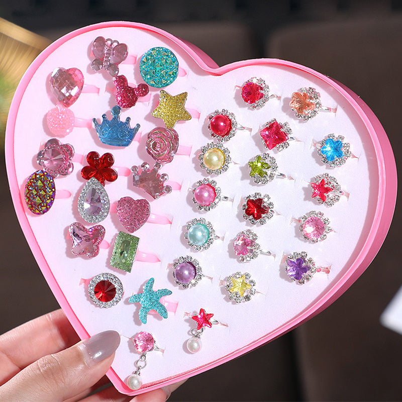 36Pcs Cute Rings For Girls