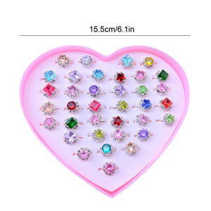 36Pcs Cute Rings For Girls