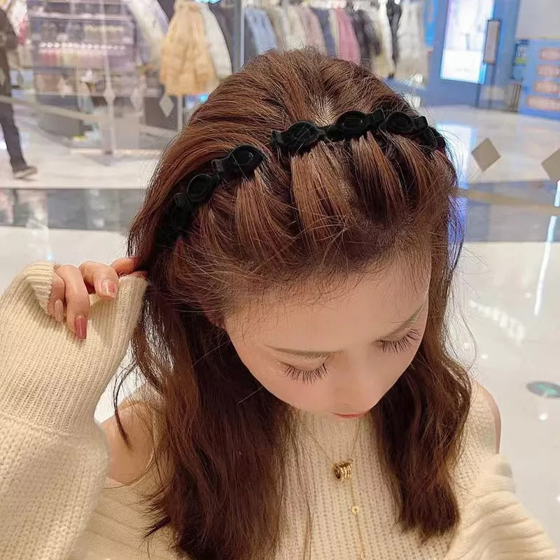 Flocking Braided Hair Clip (2 pcs)