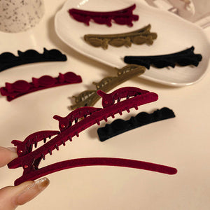 Flocking Braided Hair Clip (2 pcs)