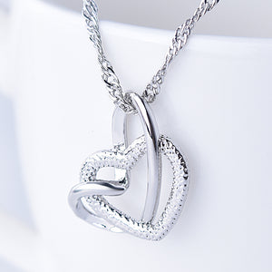 Grandma To Granddaughter Interlocking Heart Necklace