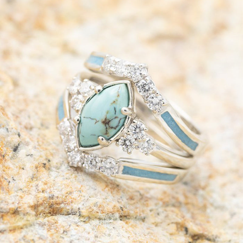 Turquoise Creative 3-Piece Ring