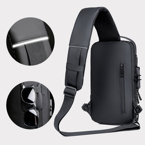 USB Charging Sport Sling Anti-theft Shoulder Bag