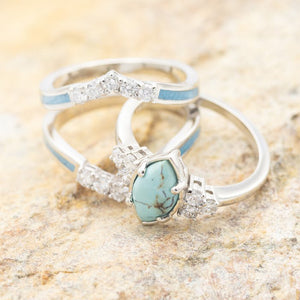 Turquoise Creative 3-Piece Ring