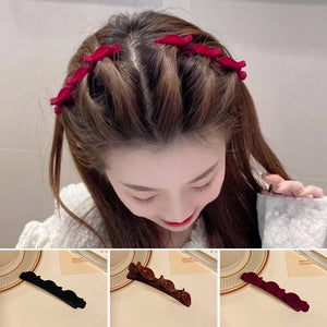 Flocking Braided Hair Clip (2 pcs)