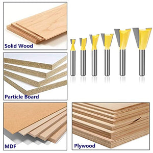 1/4 Inch Shank Dovetail Router Bit Set