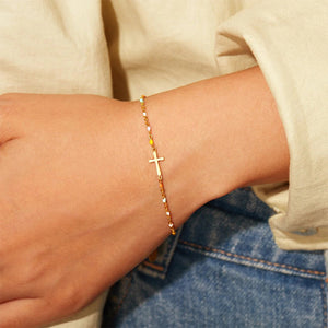 To My Granddaughter Elegant Cross Bracelet