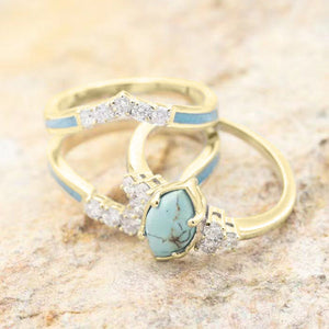 Turquoise Creative 3-Piece Ring