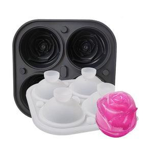 4-Compartment Large Rose Ice Cube Mold