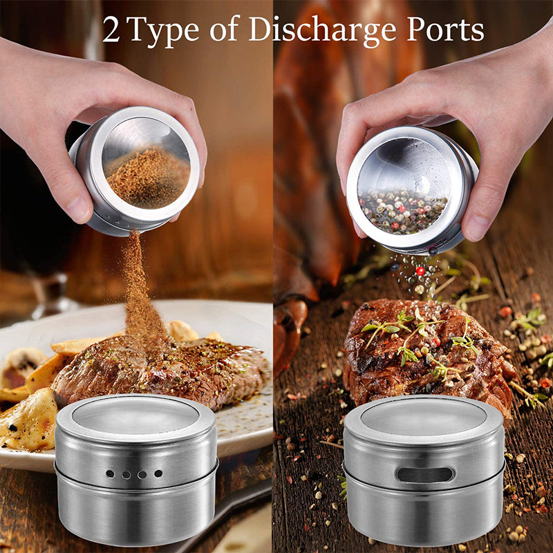 Stainless Steel Magnetic Spice Jars