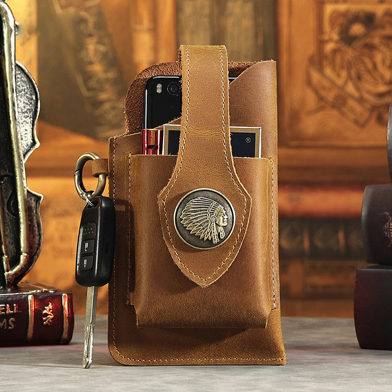 Multifunctional Leather Mobile Phone Bag