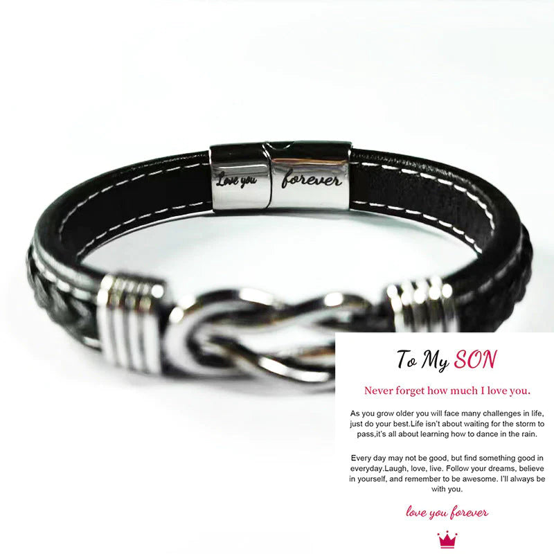 Forever Linked Together Braided Leather Bracelet