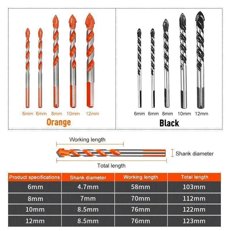 Triangular-overlord Handle Multifunctional Drill Bits