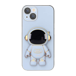 6D Plating Astronaut Hidden Stand Case Cover For IPhone