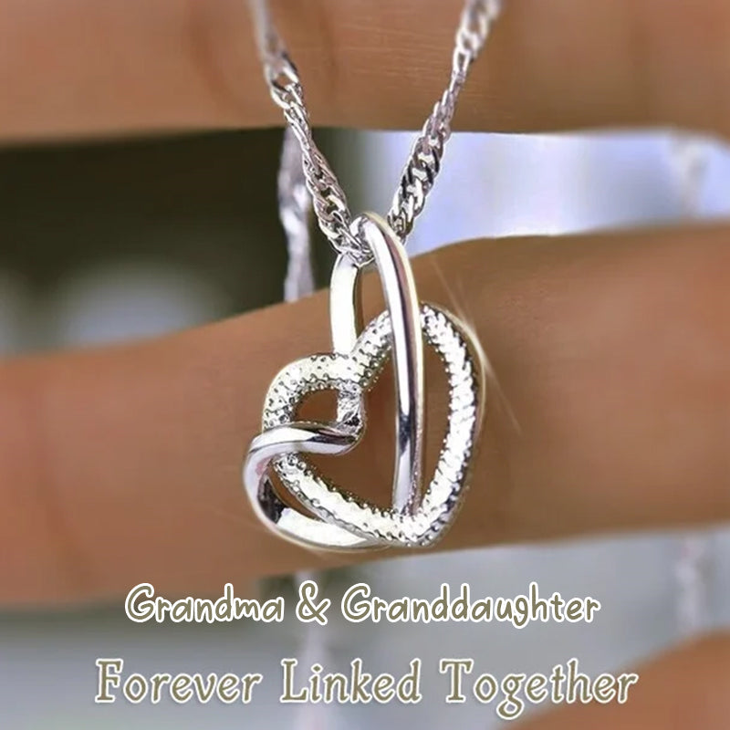 Grandma To Granddaughter Interlocking Heart Necklace