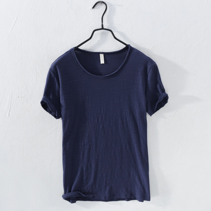 Round Neck Bamboo Cotton T-shirt